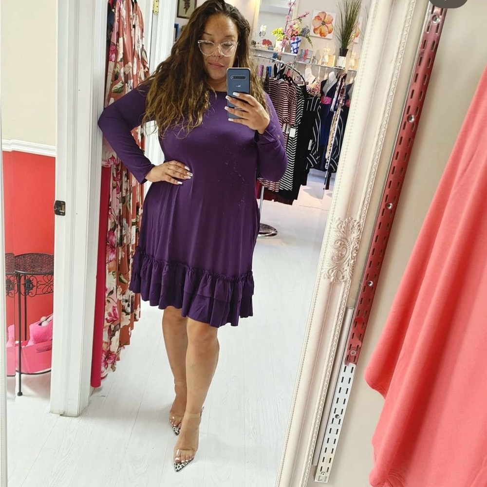 Purple long sleeve dress